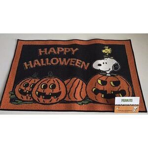 Peanuts Snoopy Woodstock Happy Halloween Accent Rug Floor Door Mat Pumpkins NEW